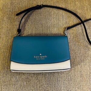 Kate Spade Blue and Cream Crossbody Bag